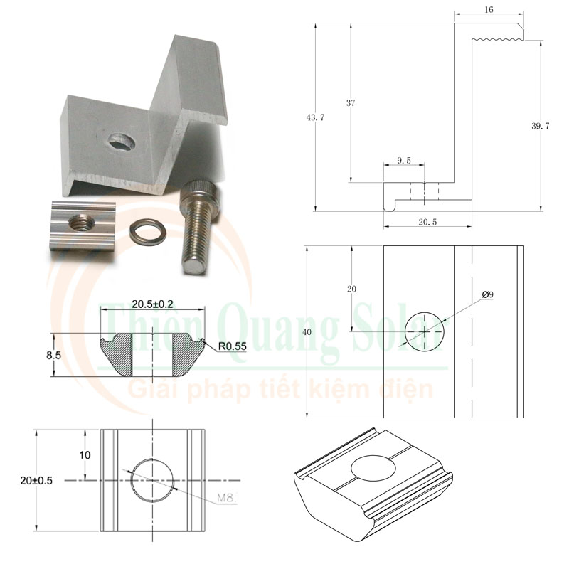 Kẹp pin mặt trời