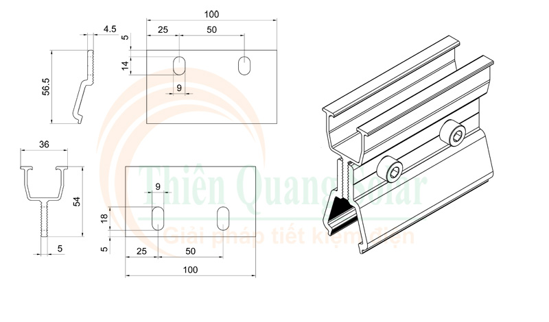 Kẹp tôn cliplock 406