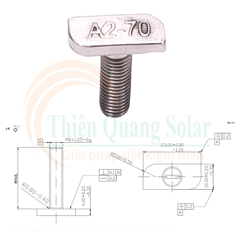 Bu long inox chữ T