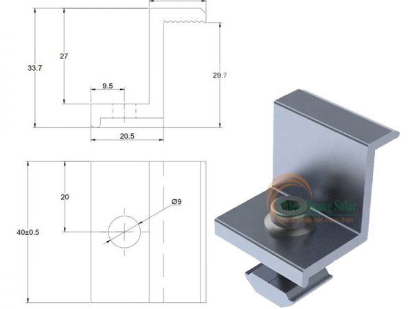 Kẹp giữa 30mm