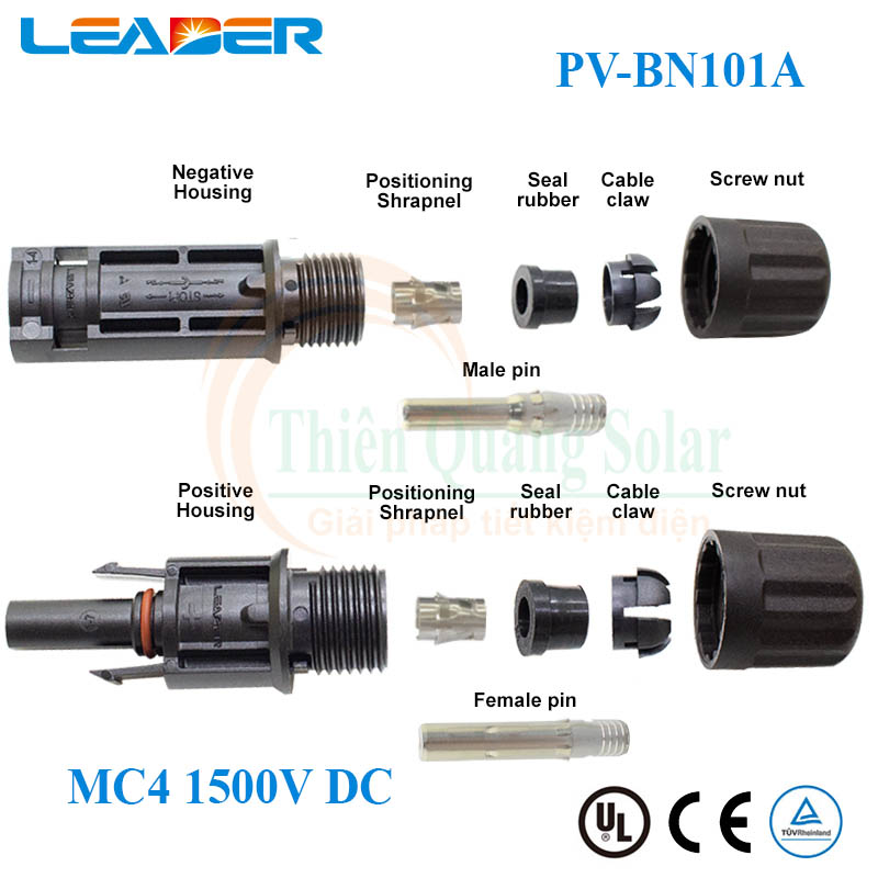 Jack nối MC4 1500V DC PV-BN101A