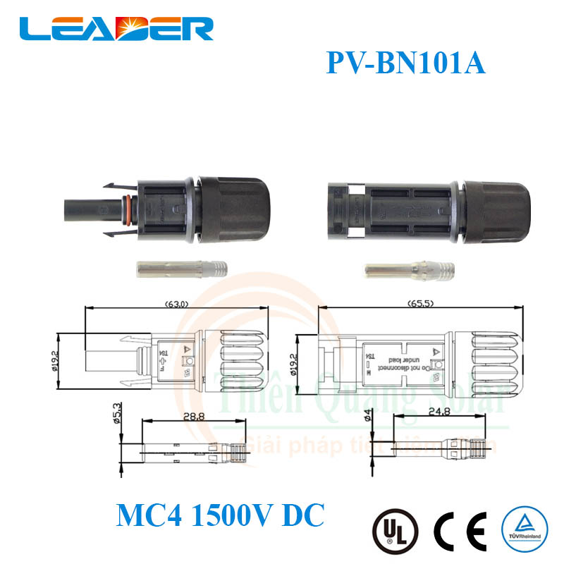 Jack nối MC4 1500V DC PV-BN101A